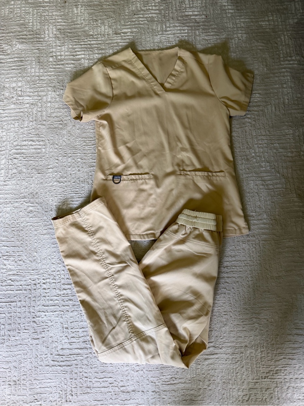 Women’s Straight Leg Scrub Set in Light Beige